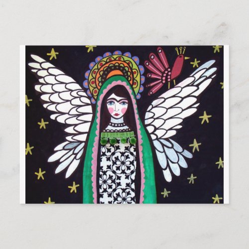 Angel Virgin of Guadalupe Art by Heather Galler Postcard
