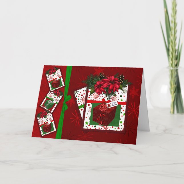 Angel vs Santa Greeting Card (Front)