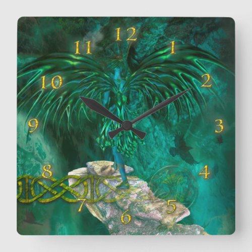 Angel Walker REALM OF NEFERFANAWA Square Wall Clock