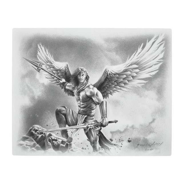 ANGEL WARRIOR Metal Print 20"x16" (Front)