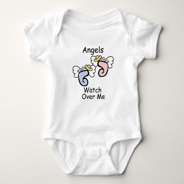 Angel Watch Over me Onsie Baby Bodysuit (Front)