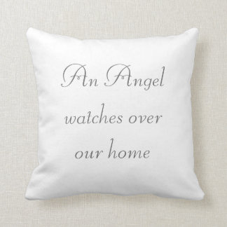 Angel Watches Home Throw Pillow