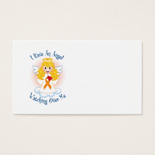 Angel Watching Over Me Orange Ribbon Business Cards