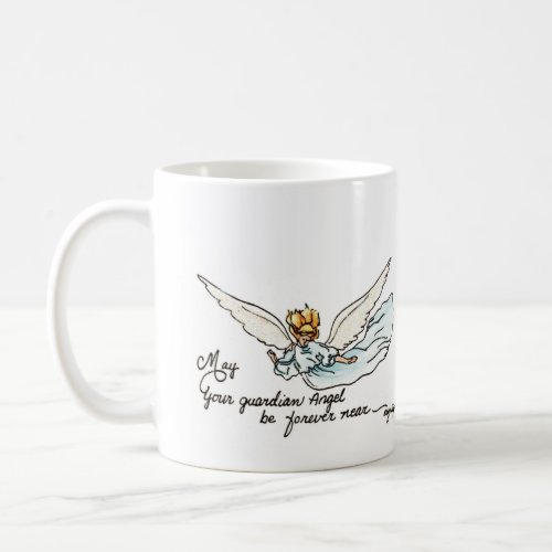 Angel Watercolor Gracefully Near and Watching You  Coffee Mug
