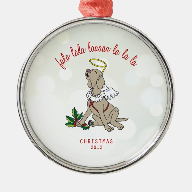 Angel Weimaraner Ornament (Front)