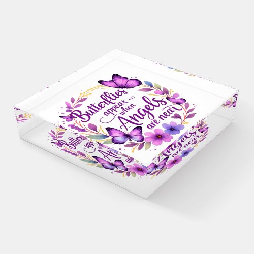 Angel Whisper Butterfly Wreath Inspiration Paperweight