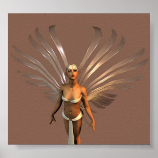 Angel~white Poster