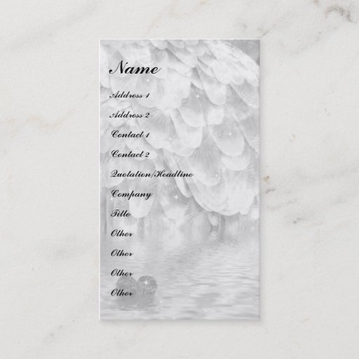 Customizable Angel wing and heart! business card templates