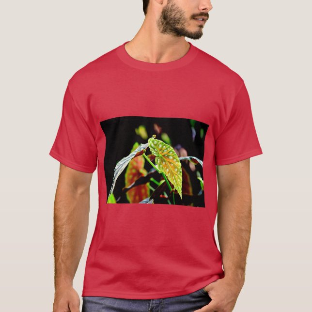 Angel Wing Begonia Botanical T-Shirt (Front)
