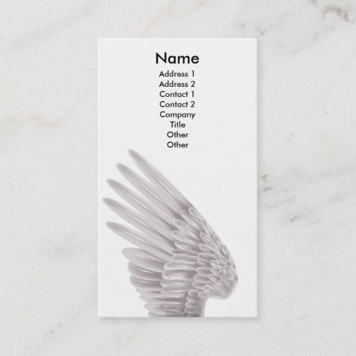 Angel wing business card