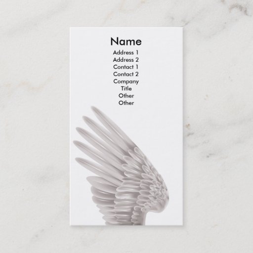 Customizable Angel wing business card