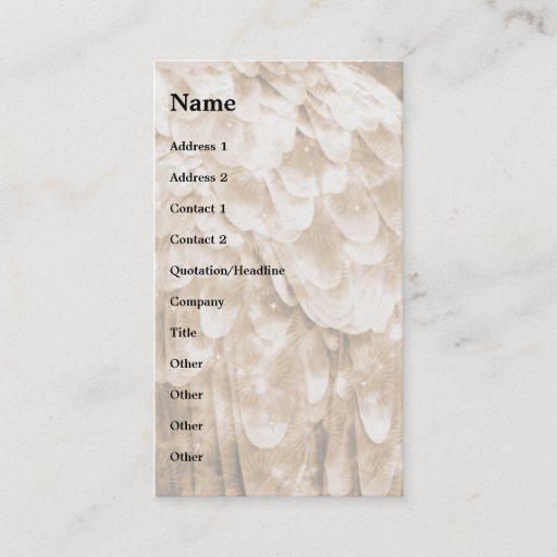 Customizable Angel Wing! Business Cards
