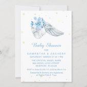 *~* Angel Wing Crystals Feather Shower Invitation (Back)