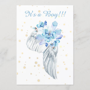 *~* Angel Wing Crystals Feather Shower Invitation