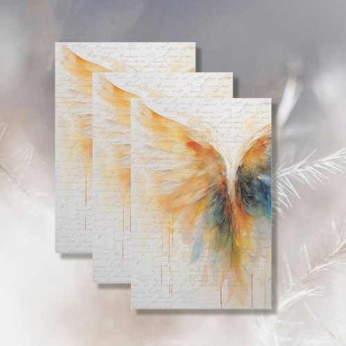 Angel Wing Elegant Ethereal Abstract Impressionism Tissue Paper