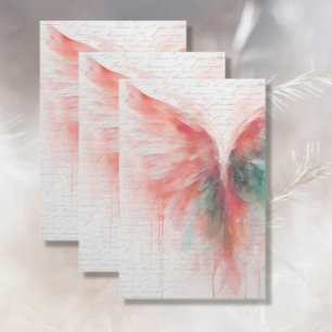 Angel Wing Elegant Ethereal Abstract Impressionism Tissue Paper