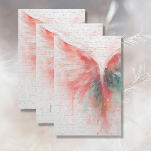 Angel Wing Elegant Ethereal Abstract Impressionism Tissue Paper