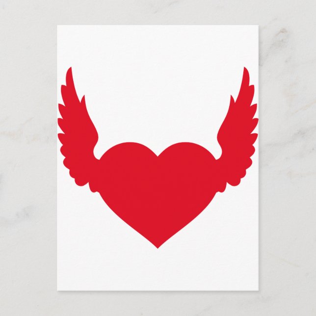angel wing heart postcard (Front)