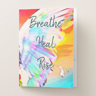 Angel Wing Rainbow – Butterfly Breathe Heal Rise Pocket Folder