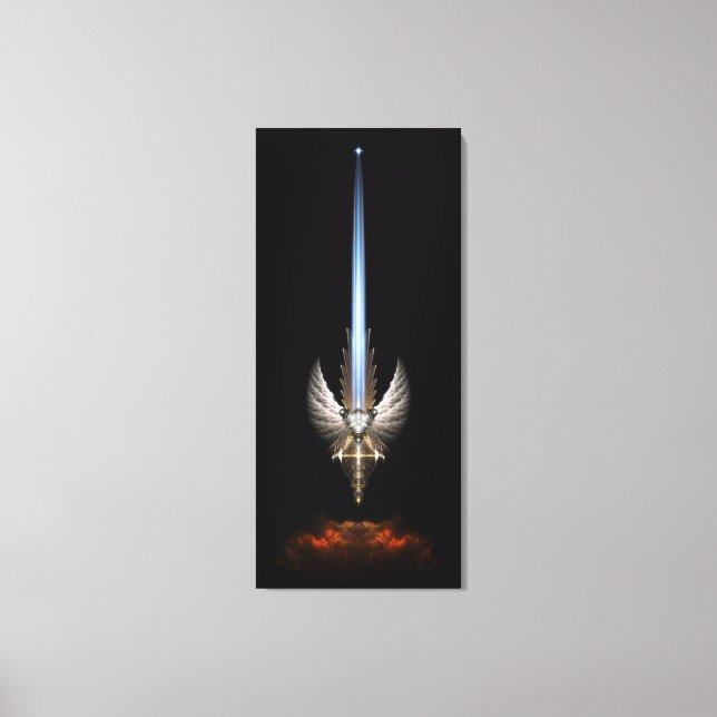 Angel Wing Sword Of Arkledious Sp Blk Canvas Print (Front)