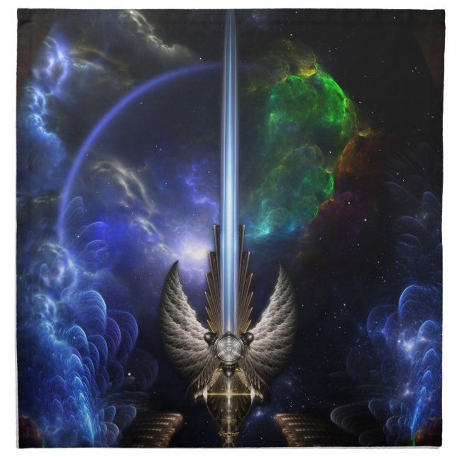 Angel Wing Sword Of Arkledious Space Table Napkin (Front)