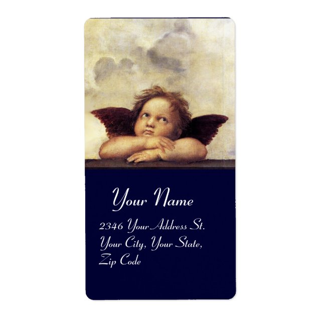 ANGEL / Winged Cherub,blue,white Label (Front)