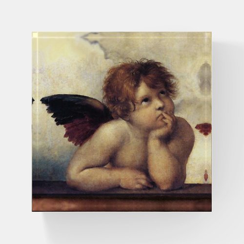 ANGEL  Winged Cherub Clouds Raffaello Sanzio Pap Paperweight