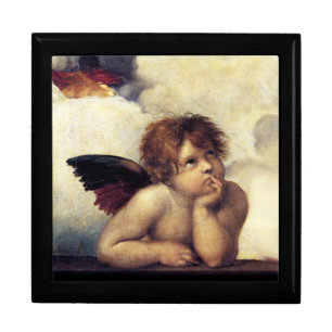 ANGEL / Winged Cherub Jewelry Box