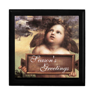 ANGEL / Winged Cherub Jewelry Box