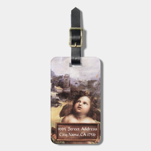 ANGEL  Winged Cherub Luggage Tag