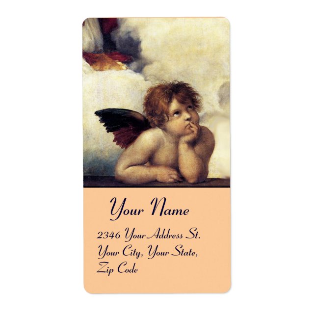 ANGEL / Winged Cherub,pink,white Label (Front)