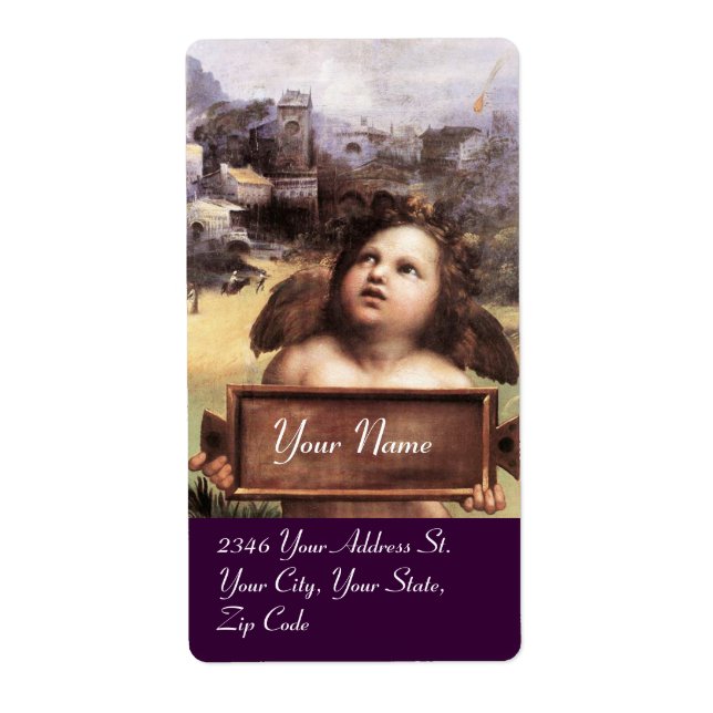 ANGEL / Winged Cherub, purple Label (Front)