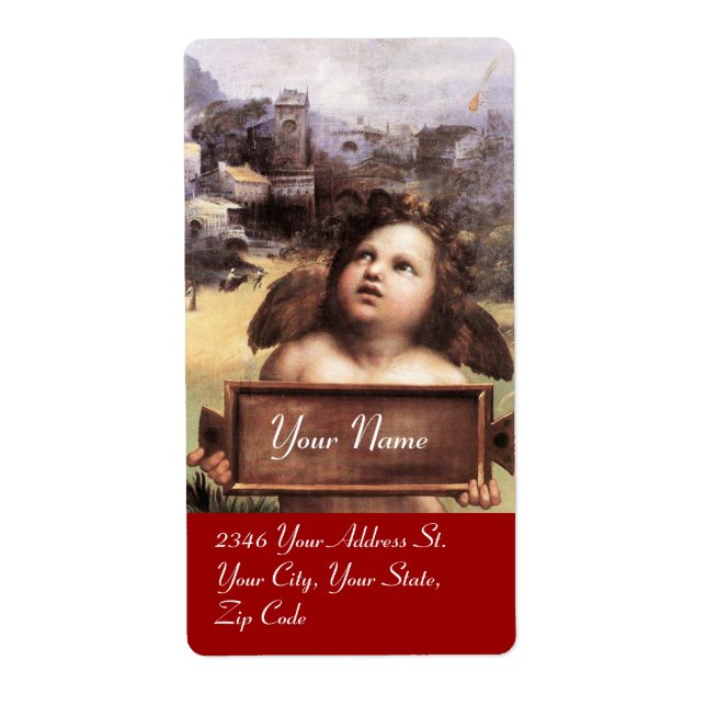 ANGEL / Winged Cherub, Red Label (Front)