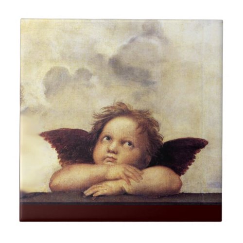 ANGEL  Winged Cherub Tile