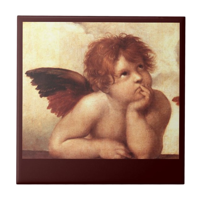 ANGEL / Winged Cherub Tile (Front)