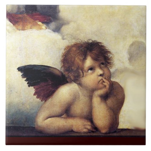 ANGEL  Winged Cherub Tile