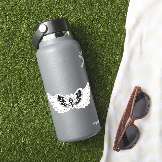 Angel Winged Death's-head Hawkmoth Graphic Sticker (HydroFlask Insitu)