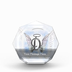 Angel Wings and Halo Monogram Letter D Award
