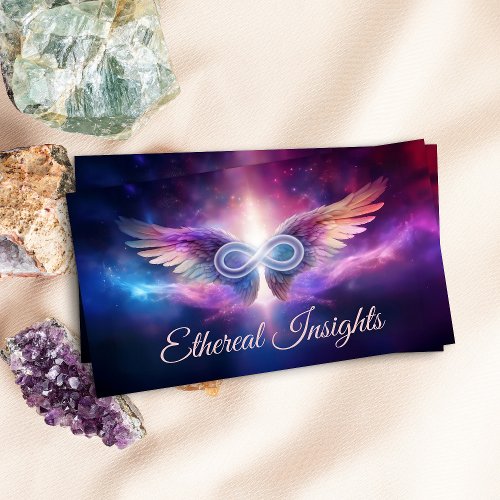 Angel wings and Infinity Symbol Business Card