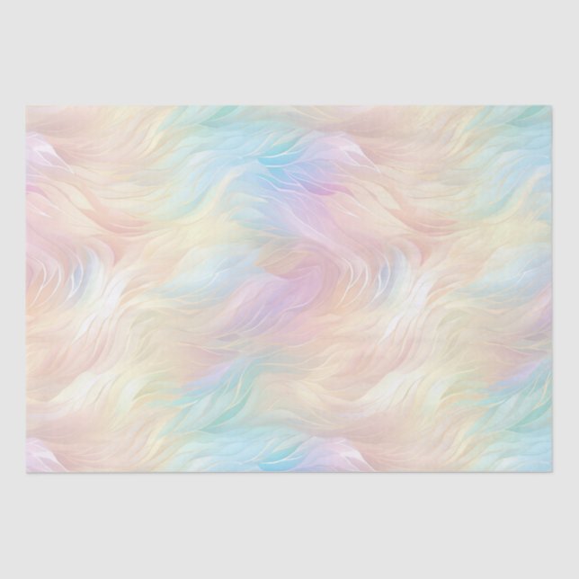 Angel Wings Aqua Blue Pink  Tissue Paper (Front)