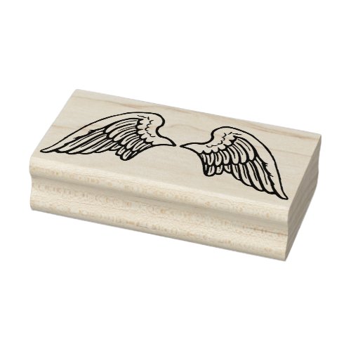 angel wings art stamp