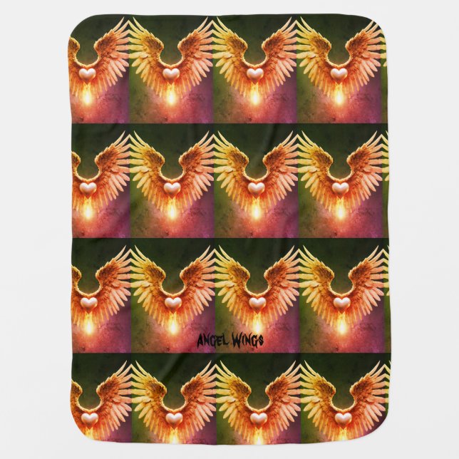 Angel Wings Baby Blanket (Front)