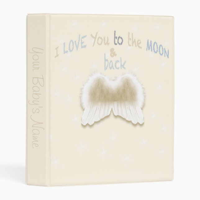 Angel Wings Baby Photo Album (Mini 1" Binder) Mini Binder (Front/Spine)