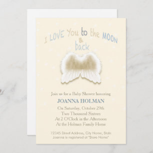 Angel Wings Baby Shower Card