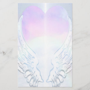 Angel Wings Background Stationery