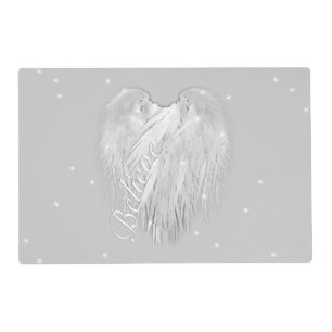 ANGEL WINGS 'Believe' Heart Starry Sparkle Placemat