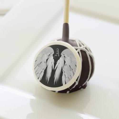 ANGEL WINGS Black Custom Monogram Cake Pops