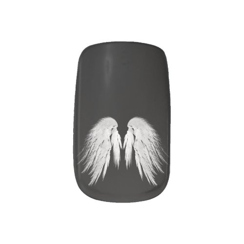 ANGEL WINGS Black Minx Nail Wraps