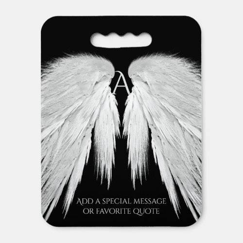 ANGEL WINGS Black Monogram Seat Cushion