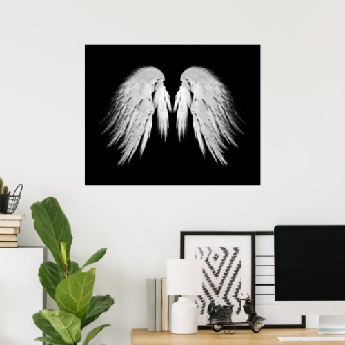 ANGEL WINGS Black Poster